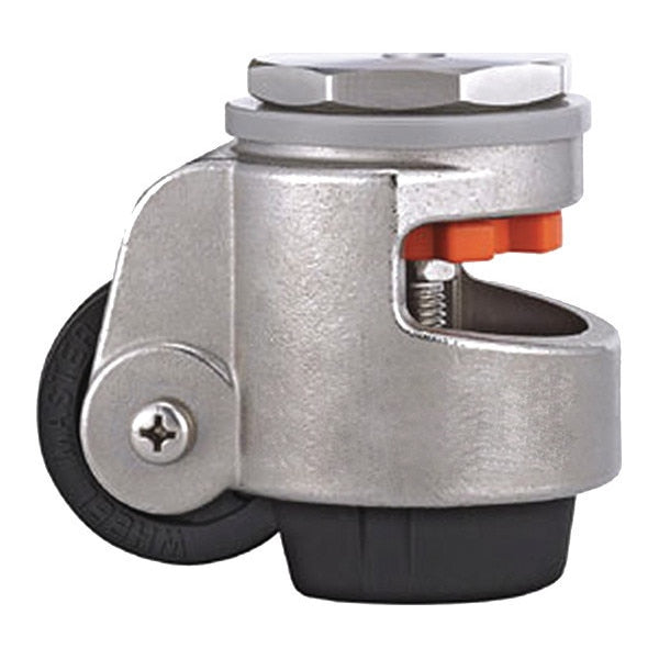 Leveling Caster, Load Rating 1100lbs, M12 Stem Mounted, SS