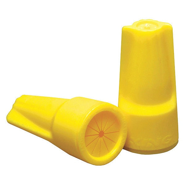Large Yellow Direct Bury Wire Conn, PK10