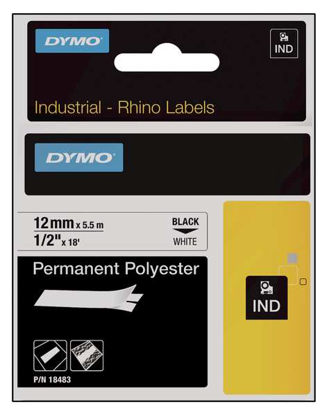 Rhinoâ¢ Label Cartridge, Polyester, 18 ft. L