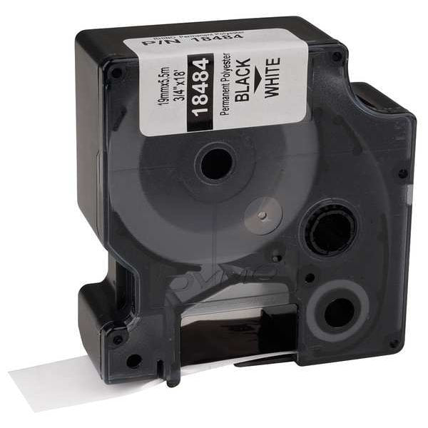 Rhinoâ¢ Label Cartridge, 18 ft. L, Black/White