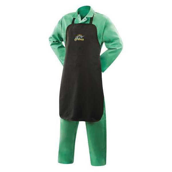 Flame Resistant Bib Apron, Black, Carbonized Fiber