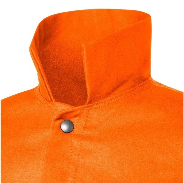 Flame Resistant Jacket w/Leather Sleeves, Brown, M