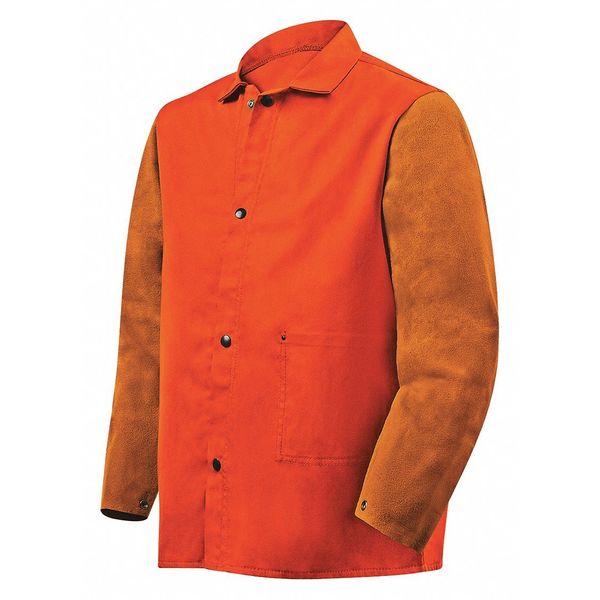 Leather Sleeves Jacket, Flame Resist, 4XL