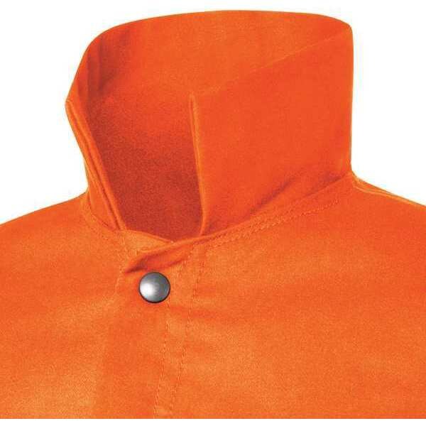 Flame Resistant Jacket w/Leather Sleeves, Brown, 2XL