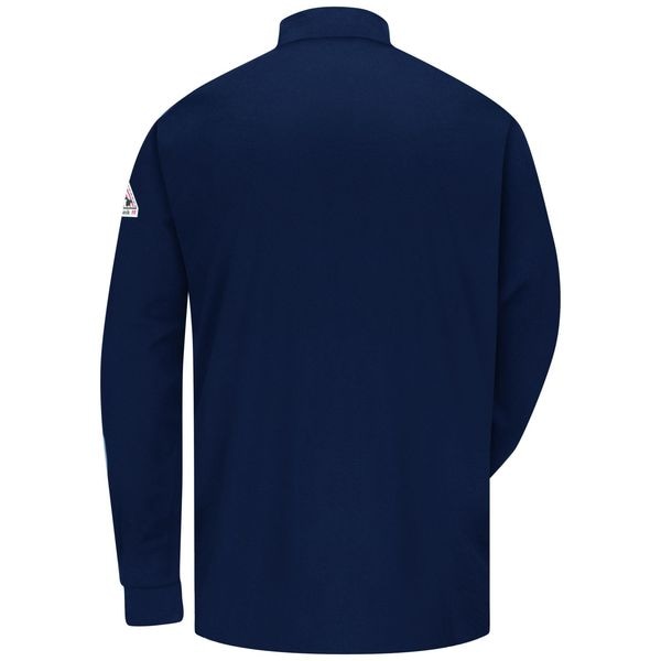 Flame Resistant Mock Turtleneck Shirt, Navy, Cotton, XLT