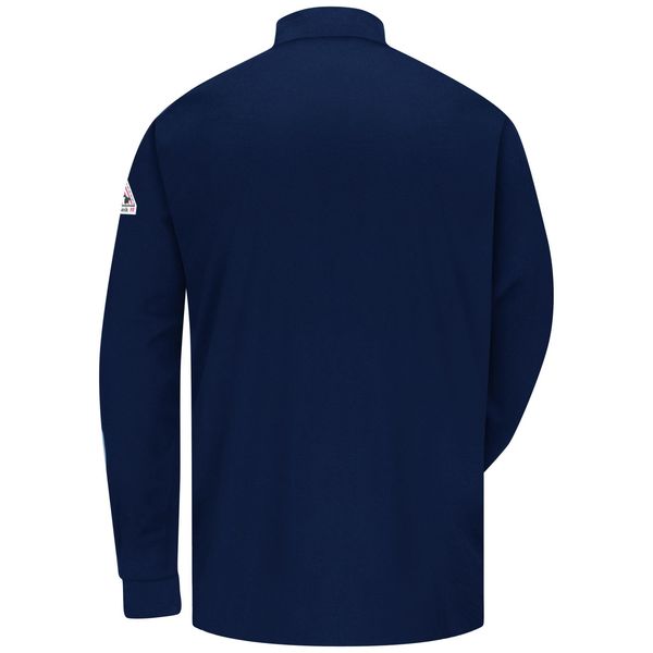 Flame Resistant Mock Turtleneck Shirt, Navy, Cotton, M