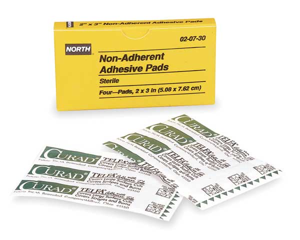 Gauze Pad, Sterile, White, Unitized, PK4