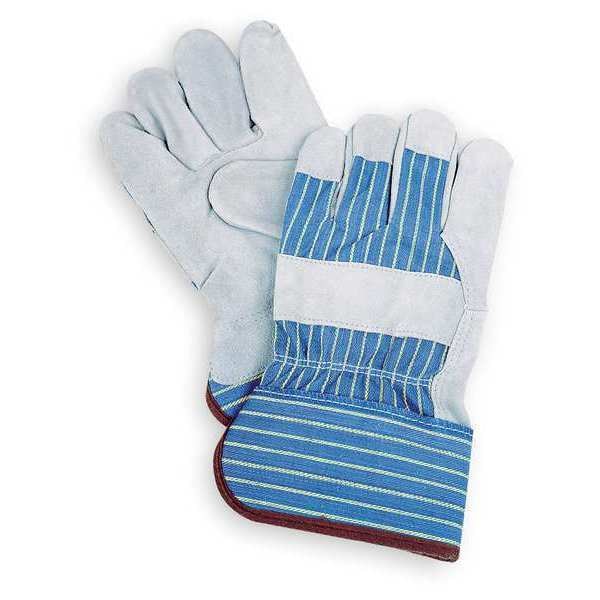 Leather Gloves, Safety Cuff, XL, PR