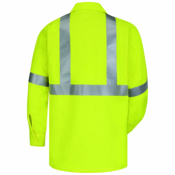 Flame Resistant Collared Shirt, Yellow/Green, M
