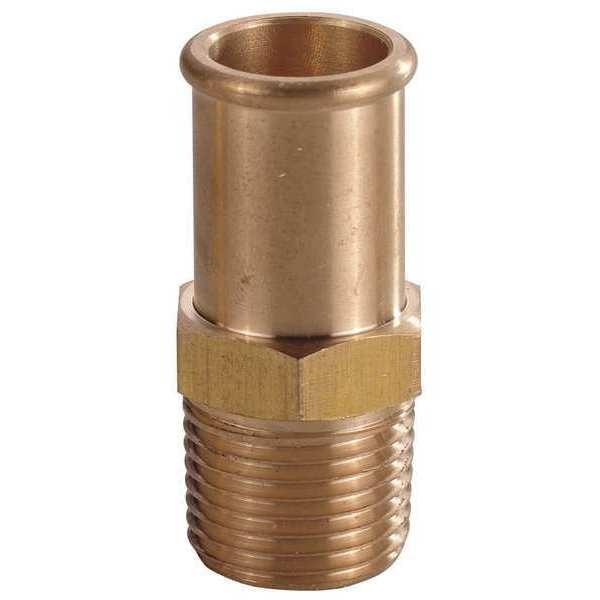 Straight Crimped or Hose Clamp, 3/4 in Hose I.D, 3/4 in Thread