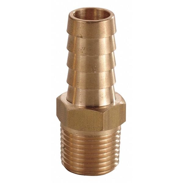 Straight Crimped or Hose Clamp, 1/2 in Hose I.D, 3/4 in Thread