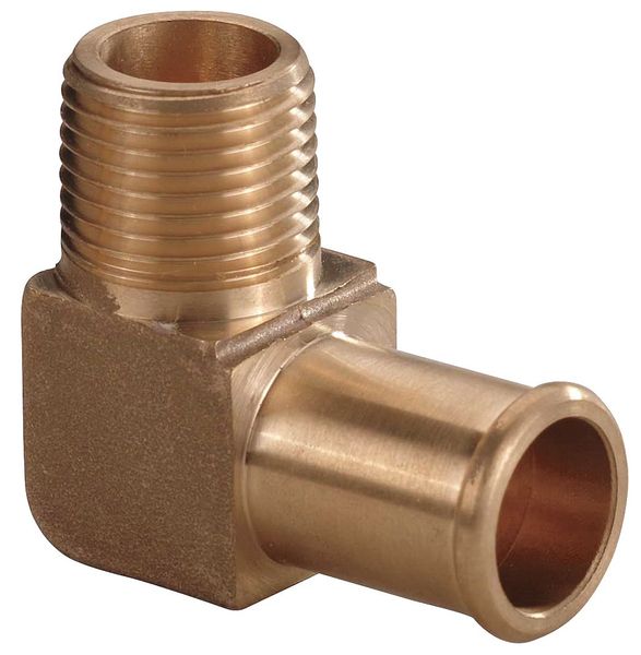 90 Degrees Elbow Hose Clamp, 5/8 in Hose I.D, 1/2 in Thread