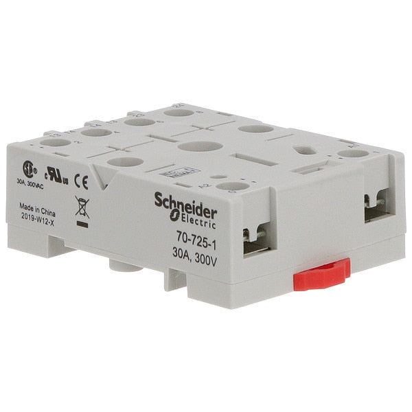 Relay Scket, Finger Safe, Square, 6 Pin, 30A