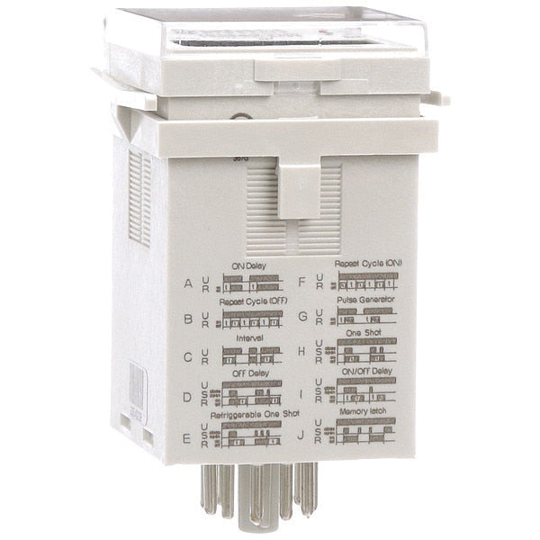 Time Delay Rlay, 12 to 240VAC/DC, 12A, DPDT