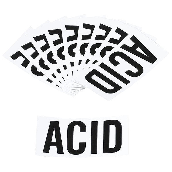 NFPA Label, Black/White, Acid, PK10