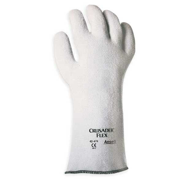 Heat Resistant Gloves, Gray, 9, Nitrile, PR