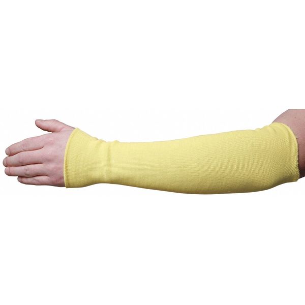 Cut-Resistant Sleeve, Cut Level A3, Kevlar, Latex-Free, 18 in L, Yellow, Large