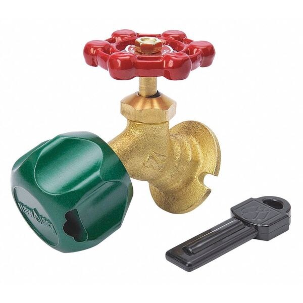 Faucet Lock, 3/4 In, Zinc