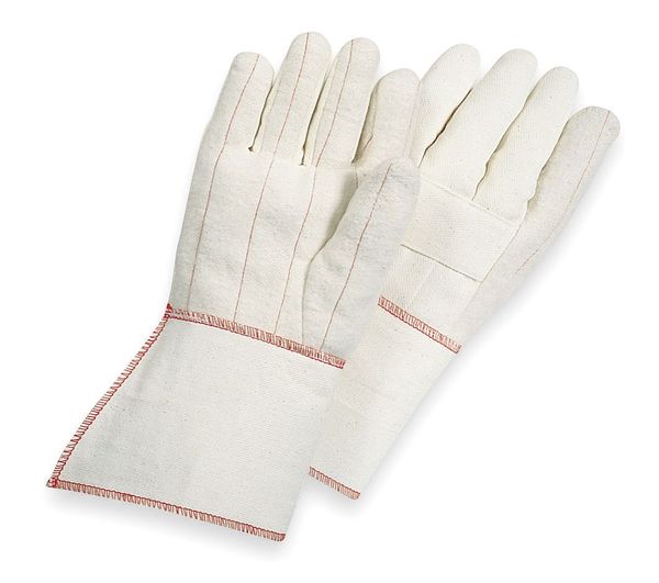 Heat Resistant Gloves, White, Men's L, PR
