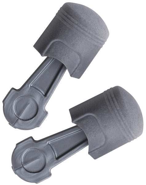 Disposable Uncorded Ear Plugs, Pod Shape, 29 dB, 100 Pairs, Silver