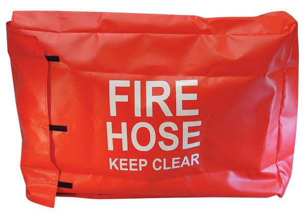 Fire Hose Cover, 24 In.L, 6 In.W, Red