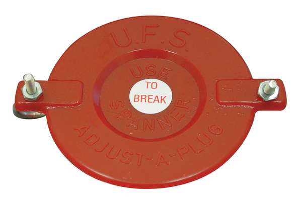 Hydrant Cap, 2 1/2 in Compatible Pipe Size, Genderless, Universal Thread Type, Breakable