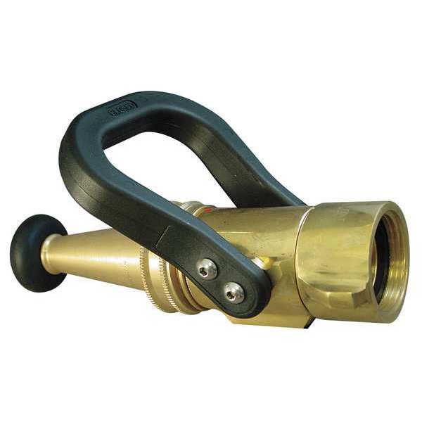 Fire Hose Nozzle, 1-1/2 In., Brass