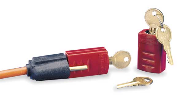 Power Cord Lockout, Red