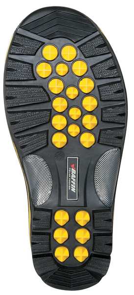 Size 15 Men's Miner Boot Steel Work Boot, Black