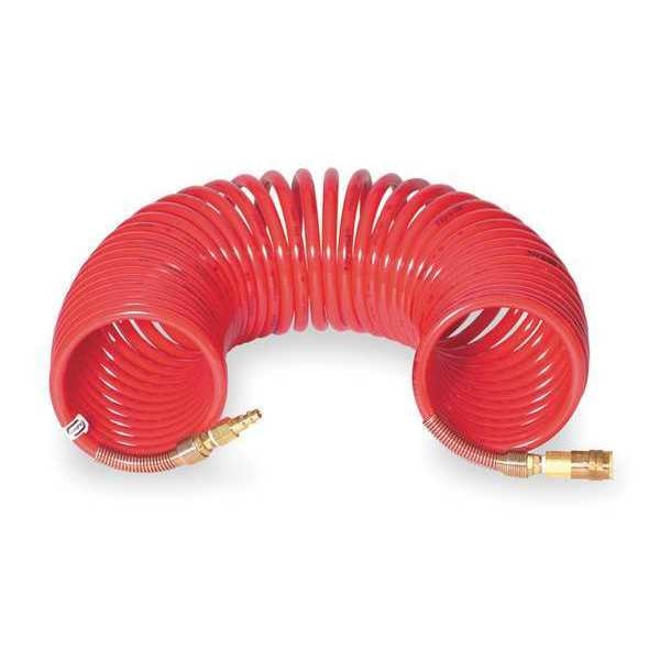 Coiled Airline Hose, 50 ft. L, Nylon