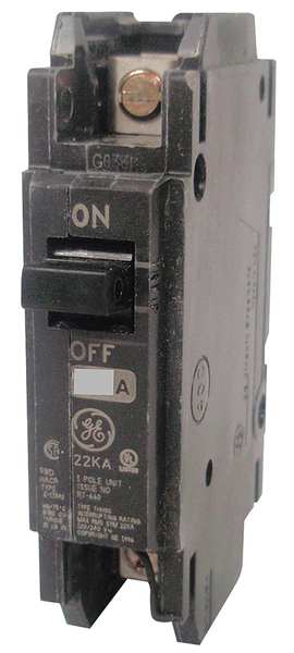 Miniature Circuit Breaker, 20 A, 120/240V AC, 1 Pole, Surface/DIN Rail Mounting Style, THHQC Series