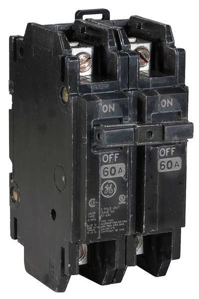 Miniature Circuit Breaker, 40 A, 120/240V AC, 2 Pole, Surface/DIN Rail Mounting Style, THQC Series