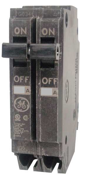 Miniature Circuit Breaker, 35 A, 120/240V AC, 2 Pole, Plug In Mounting Style, THQP Series