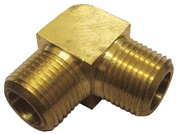 Brass 90 Degrees Male Elbow, MNPT, 1/8