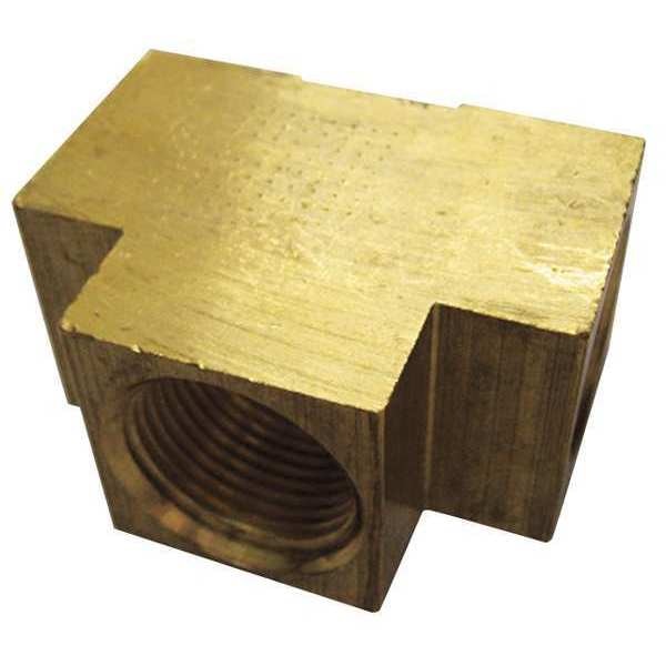 Brass Extruded Tee, FNPT, 1/4