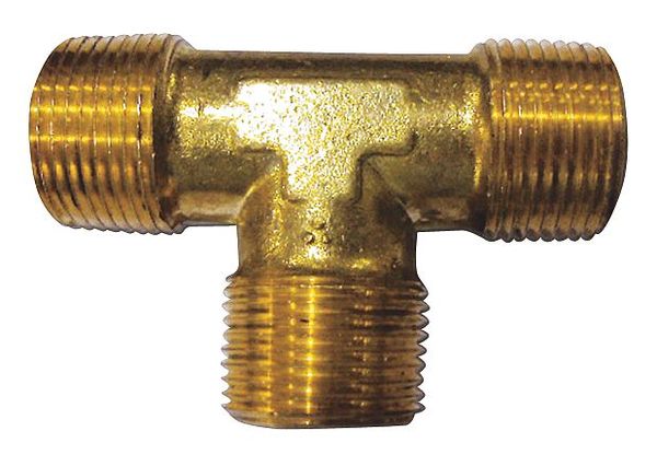 Brass Male Tee, MNPT, 3/8