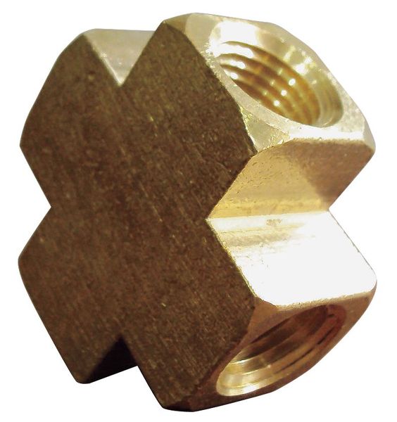Brass Cross, FNPT, 1/4