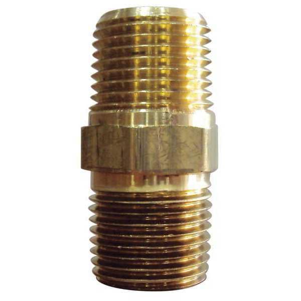 Brass Hex Nipple, MNPT, 1/8