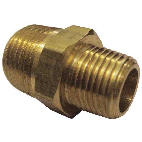 Brass Reducing Nipple, MNPT, 1/4