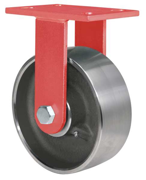 Plt Castr, Rgd, Forged Steel, 6 in., 6000 lb