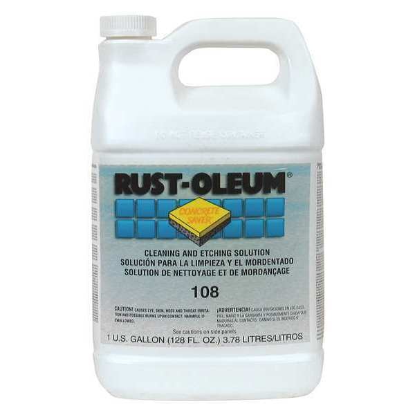 Cleaning and Etching Solution, 1 gal, Jug, Pink