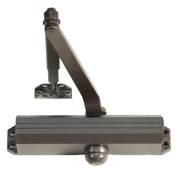 Manual Hydraulic Yale 51 Door Closer Heavy Duty Interior and Exterior, Dark Bronze