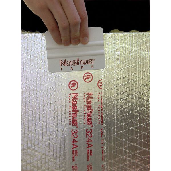 UL- Printed Foil Tape, 2 1/2 in W x 60 yd L, 4.8 mil Thick, Silver, 1 Pk