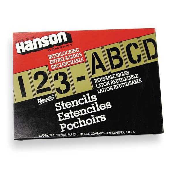 Interlocking Stencil, Numb&Letters, Brass, 3W648