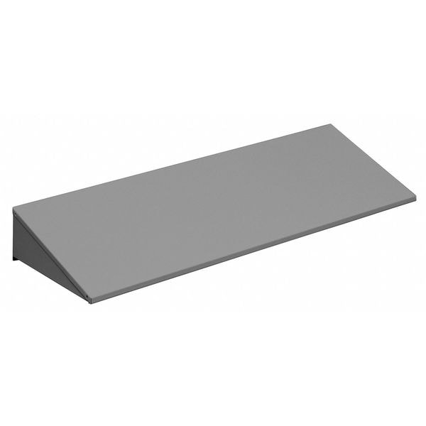 Locker Sloping Top, 3 Wide, Gray