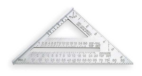 Rafter Angle Square, 7 In, Aluminum