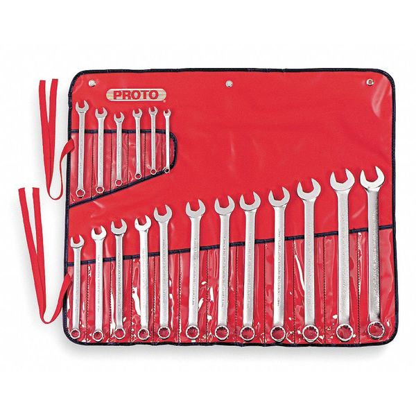 18 Piece Satin Metric Combination ASD Wrench Set - 12 Point