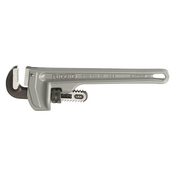 10 in L 1 1/2 in Cap. Aluminum Straight Pipe Wrench