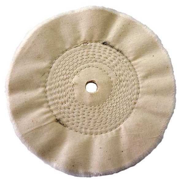 Buffing Wheel, Center Sewn, 8 In Dia.