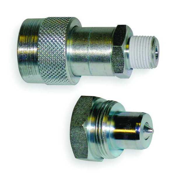 Hydraulic Quick Connect Hose Coupling, Steel Body, Sleeve Lock, 3/8